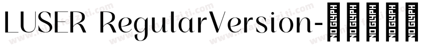 LUSER RegularVersion字体转换
